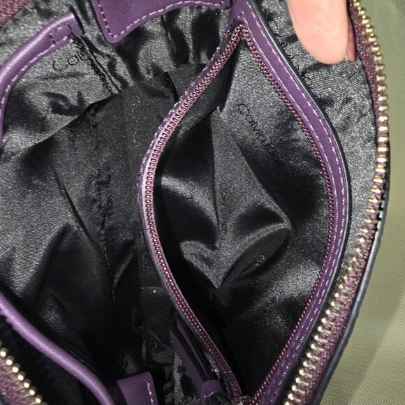 Calvin Klein Cypress Top Zip Convertible Crossbody w/Pouch PURPLE - Picture 5 of 6